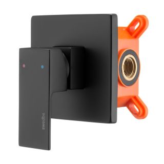 Встраиваемый смеситель Swedbe Platta 5522B подключение на один выхода чёрный